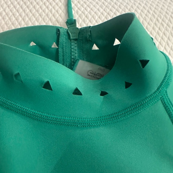 GIGI C Vibrant Green Cutout Swim Bodysuit - Picture 8 of 12